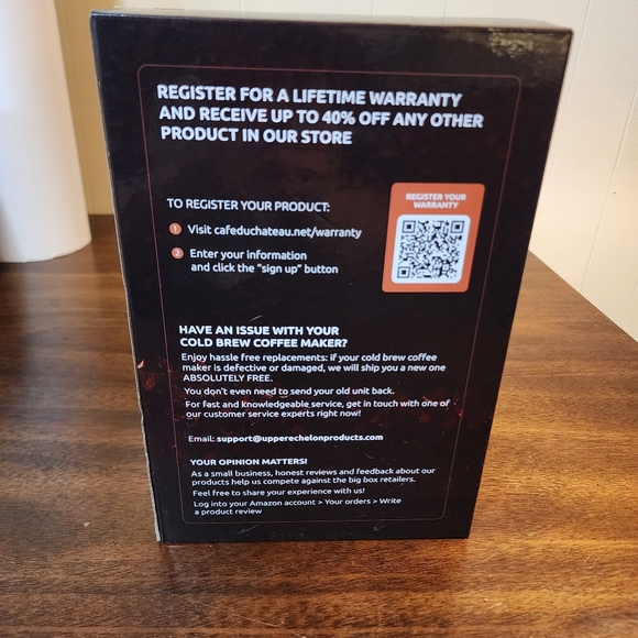 NEW Cold Brew Coffee Maker 34 Ounces Stainless Steel Filter Cafe du Chateau - Picture 8 of 10